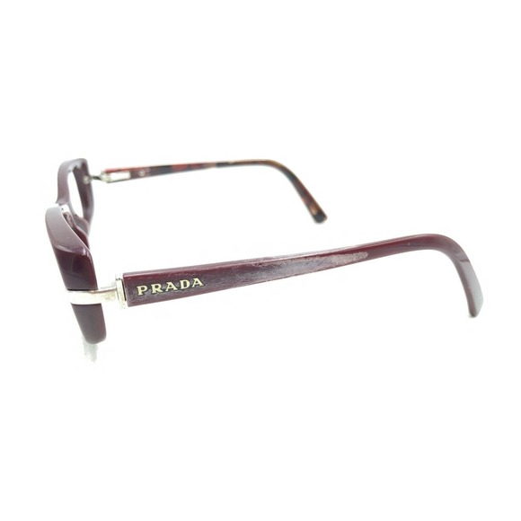 Prada VPR 13N ZXK-1O1 Dark Red Eyeglasses Frames 51-17 135 Italy Designer Women - Picture 7 of 12